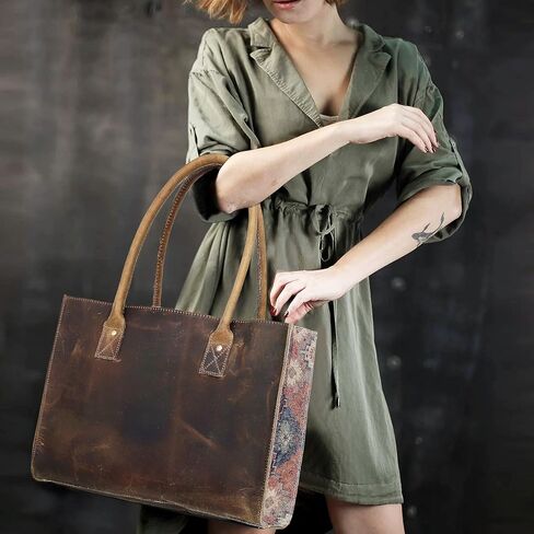 Leather Shoulder Bag Tote for Women Purse Satchel Travel Bag shopping Carry Messenger Multipurpose Handbag in Saudi Arabia