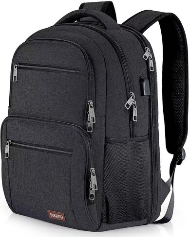 BIKROD Backpack for Men and Women, School Backpacks for Teen Boys Water Resistant TSA Travel Backpack with USB Charging Port, Business Anti Theft Sturdy Computer Bag Gifts Fits 15.6 Inch Laptop,Black in Kuwait