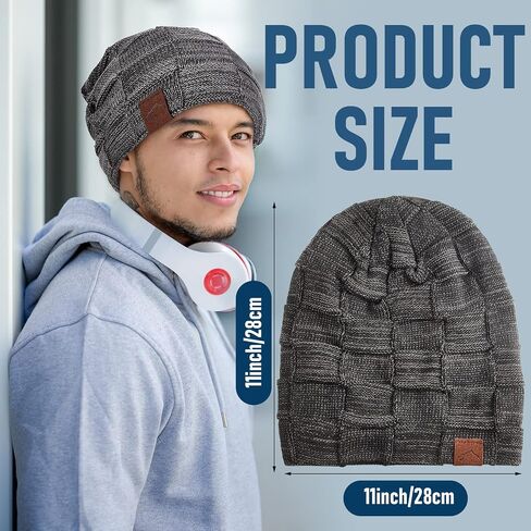 6 Packs Slouchy Beanie for Men Women Winter Warm Baggy Hats Thick Lined Knit Unisex Chemo Skull Stocking Beanie Cap for Hunting Camping Biking Running in Saudi Arabia