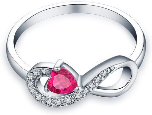 JO WISDOM Infinity Heart Promise Rings for Her Sterling Silver Friendship Ring in Kuwait