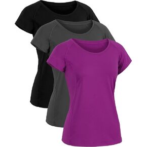 CADMUS Women's Workout Shirts for Running Yoga Tee Shirts Dry Fit Pack of 3 in Saudi Arabia