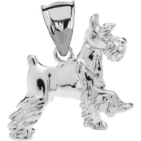 Solid Sterling Silver Schnauzer Charm Pendant in Kuwait