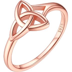 ChicSilver 925 Sterling Silver Claddagh/Triquetra Celtic Knot Promise Ring Size 4-12(Withe Gift Box) in Saudi Arabia