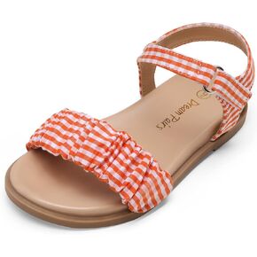 DREAM PAIRS Girls Sandals Open-Toe Princess Dress Flat Sandals Summer Shoes(Toddler/Little Kid)