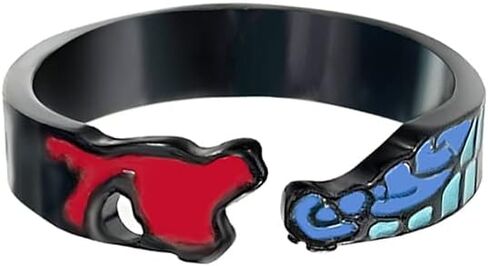 FunBoat Tanjiro Finger Rings - Anime Characters Cosplay Adjustable Open Ring - Christmas Costume Gifts for Kids Girls Teens Women Men in Saudi Arabia