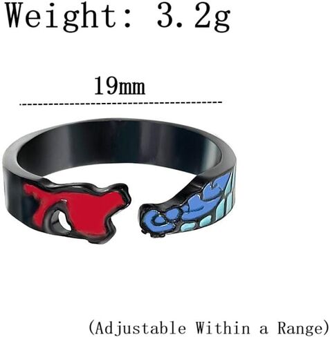 FunBoat Tanjiro Finger Rings - Anime Characters Cosplay Adjustable Open Ring - Christmas Costume Gifts for Kids Girls Teens Women Men in Saudi Arabia