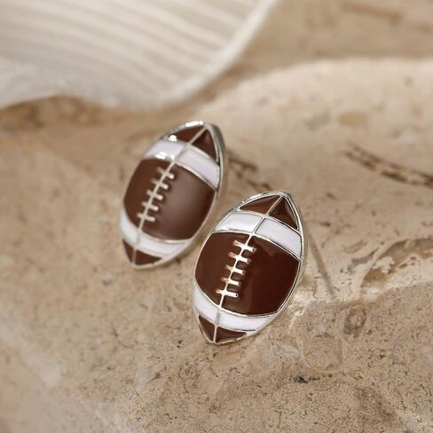 RUOFFETA Sport Ball Dangle Earrings, Football Earrings, Basketball Earrings Soccer Volleyball Baseball Earrings for Women Fan Gift in Saudi Arabia