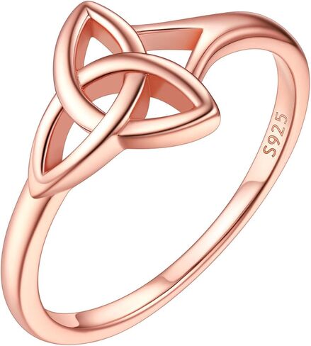 خاتم الوعد من الفضة الإسترليني عيار 925 من ChicSilver Claddagh/Triquetra سلتيك مقاس 4-12 (مع صندوق هدايا) in Kuwait