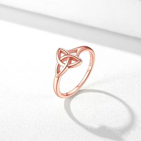 خاتم الوعد من الفضة الإسترليني عيار 925 من ChicSilver Claddagh/Triquetra سلتيك مقاس 4-12 (مع صندوق هدايا) in Kuwait