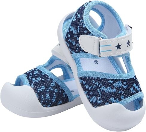 Baby Summer Sandals Breathable Mesh Rubber Sole Non-Slip Outdoor Shoes for Boys and Girls 9-30 Months in Kuwait
