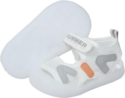 Baby Summer Sandals Breathable Mesh Rubber Sole Non-Slip Outdoor Shoes for Boys and Girls 9-30 Months in Kuwait