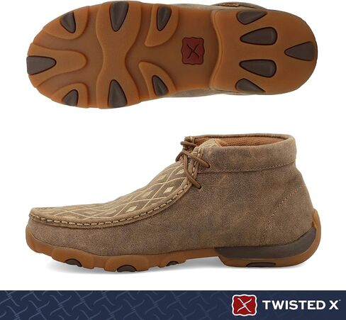 Twisted X Women's Chukka Moc Embroidery Vamp, Bomber/Tan, 9 (M) in Kuwait