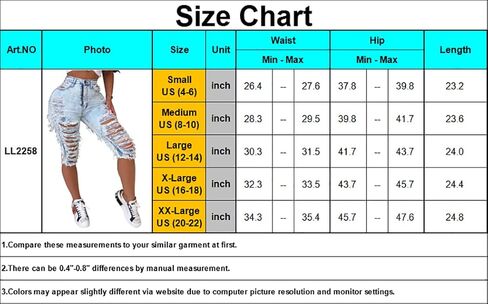 LalaLin Sexy Ripped Jean Shorts for Women Destroyed Washed Hole Stretchy Bermuda Mid Denim Short in Kuwait