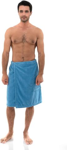 رداء حمام من القطيفة القطنية قابل للتعديل للرجال من TowelSelections، رداء حمام لتغطية الجسم في صالة الألعاب الرياضية in Kuwait