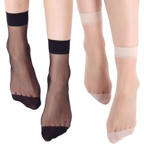 Eralove 10 Pairs Women's Nylon Ankle Short Sheer Socks in Saudi Arabia