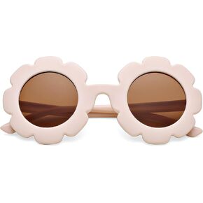 COASION Polarized Sunglasses for Kids Girls & Boys Oversized Round Flower Sunglasses Shades UV 400 Protection Age 2-12