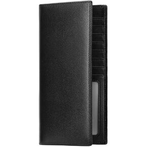 FALAN MULE Wallets for Men Genuine Leather RFID Blocking Slim Mens Wallet Bifold Credit Card Holder for Men