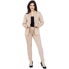 Marycrafts Women's Business Blazer Pant Suit Set for Work in Saudi Arabia
