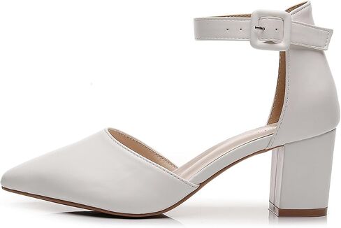 Weyuysfe Women Pumps Shoes Closed Toe Heels for Women Party Wedding Fashion Shoes Dress Shoes for Women Black White High Heels 2.5 Inch in Saudi Arabia