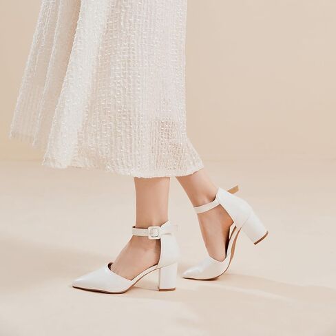 Weyuysfe Women Pumps Shoes Closed Toe Heels for Women Party Wedding Fashion Shoes Dress Shoes for Women Black White High Heels 2.5 Inch in Saudi Arabia