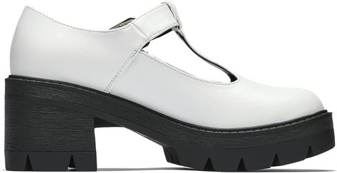 حذاء RELLSA نسائي كلاسيكي من Mary Janes على شكل حرف T وكعب متوسط ​​وكعب مكتنز ومقدمة مستديرة وأحذية لوليتا القوطي للكاحل وأحذية أكسفورد in Kuwait