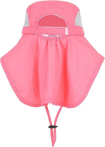 Kids Sun Hats UPF 50+ Sun Protection Hat for Kids with Neck Flap Adjustable Large Brim Beach Fishing Hat for Age 3-12 in Kuwait