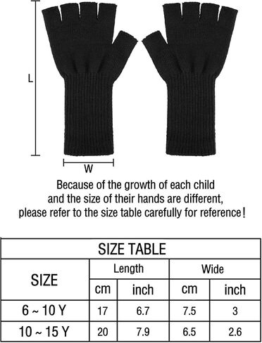 SATINIOR 4 Pairs Kids Long Half Fingerless Gloves Knitted Arm Winter Half Finger Mittens for Kids in Saudi Arabia