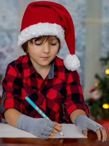 SATINIOR 4 Pairs Kids Long Half Fingerless Gloves Knitted Arm Winter Half Finger Mittens for Kids in Saudi Arabia