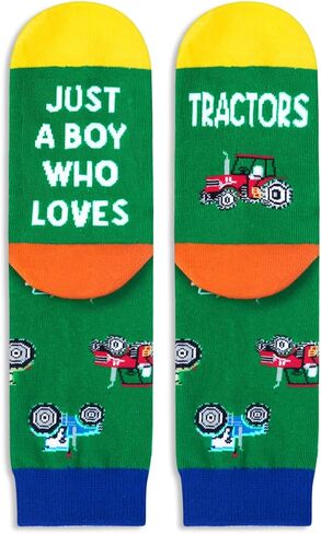 HAPPYPOP Funny Boy Socks Girl Socks Tractor Socks, Funny Boy Gifts Girls Gifts Tractor Gifts in Saudi Arabia