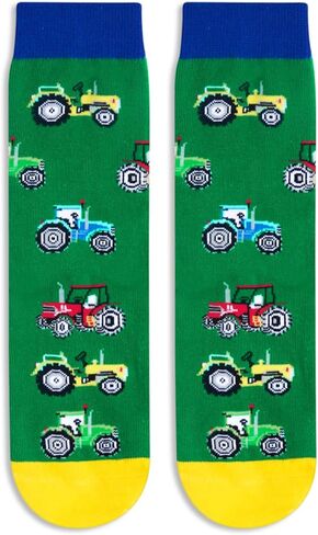 HAPPYPOP Funny Boy Socks Girl Socks Tractor Socks, Funny Boy Gifts Girls Gifts Tractor Gifts in Saudi Arabia
