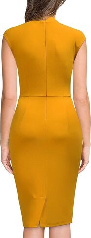 Miusol Women's Business Slim Style Ruffle Work Pencil Dress in Saudi Arabia