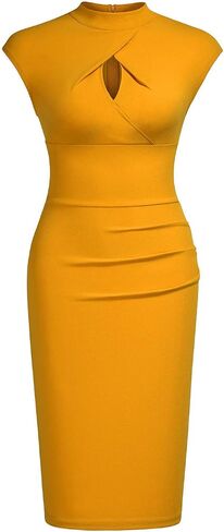 Miusol Women's Business Slim Style Ruffle Work Pencil Dress in Saudi Arabia
