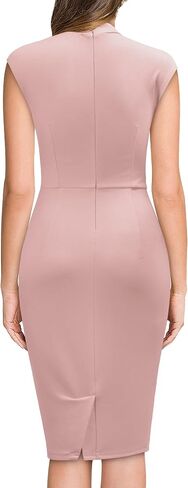 Miusol Women's Business Slim Style Ruffle Work Pencil Dress in Saudi Arabia