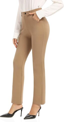 UUE Dress Pants for Women Business Casual Stretch Pull On Women's Work Pants with Pockets Straight & Skinny Leg in Saudi Arabia