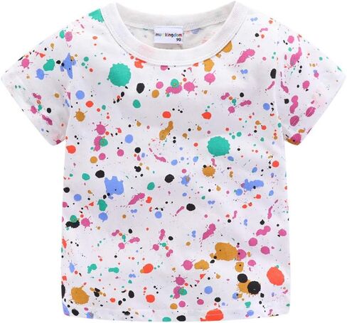 Mud Kingdom Boys Girls T-Shirts Cotton Cute Cartoon Graphic Tees for Kids 2-8 Years in Kuwait