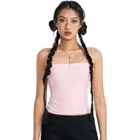NZNDSHD Women Summer Y2k Sleeveless Tube Tops Off-Shoulder Backless Crop Bandeau Tops Sexy Strapless Vest Shirt Streetwear