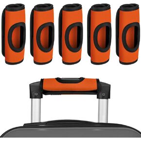 5 Pcs Neoprene Large Luggage Handle Wrap Handle Grip Luggage Tags Identifier Hollow Design for Push-Button, Bright Luggage Markers for Airport Travel Luggage Suitcase Trolley Case (5color, 5.5x7Inch) in Saudi Arabia