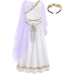 ReliBeauty Kids Greek Goddess Gostume Girls with Headband
