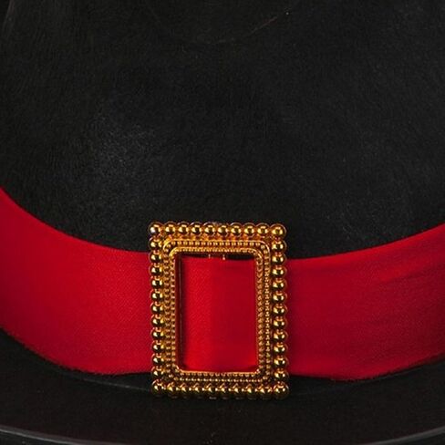 Three Musketeers Black Felt Hat with Red Sash and Feather in Saudi Arabia