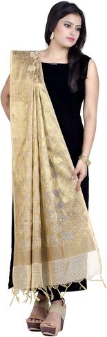 وشاح Chandrakala النسائي Chanderi Zari Work Banarasi Dupatta (D117) in Saudi Arabia