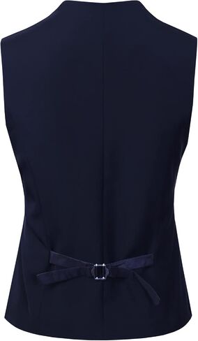 Design by Olivia Women's Fully Lined Button Up V-Neck Tuxedo Suit Vest Waistcoat in Kuwait