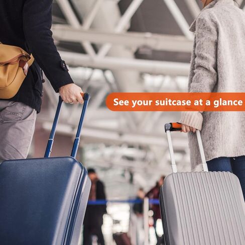 5 Pcs Neoprene Large Luggage Handle Wrap Handle Grip Luggage Tags Identifier Hollow Design for Push-Button, Bright Luggage Markers for Airport Travel Luggage Suitcase Trolley Case (5color, 5.5x7Inch) in Kuwait