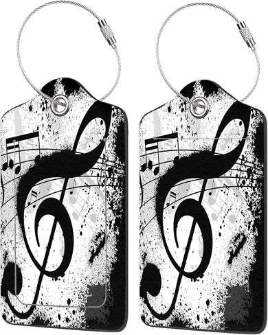 2 Pack Luggage Tag for Suitcase,Abstract Blue Marbled PU Leather Suitcase Tags Identifiers with Privacy Name Address Labels and Durable Steel Loop for Women Men Travel in Kuwait