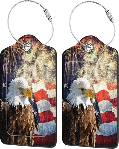 2 Pack Luggage Tag for Suitcase,Abstract Blue Marbled PU Leather Suitcase Tags Identifiers with Privacy Name Address Labels and Durable Steel Loop for Women Men Travel in Kuwait