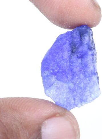 REAL-GEMS ياقوت أزرق طبيعي 21 قيراط. أحجار كريمة خام خام معتمدة لصنع المجوهرات AXA-172 in Saudi Arabia