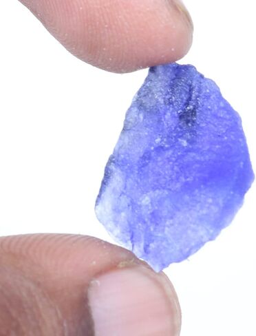 REAL-GEMS ياقوت أزرق طبيعي 21 قيراط. أحجار كريمة خام خام معتمدة لصنع المجوهرات AXA-172 in Saudi Arabia