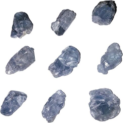 قطعة واحدة من حجر السيليستيل الخام متوسط خشن شبه أوجه وشبه شفاف من أحجار كريمة كريستال من مدغشقر لتغليف الأسلاك والتأمل واستخدامات الميتافيسيكية in Kuwait