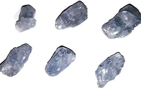 قطعة واحدة من حجر السيليستيل الخام متوسط خشن شبه أوجه وشبه شفاف من أحجار كريمة كريستال من مدغشقر لتغليف الأسلاك والتأمل واستخدامات الميتافيسيكية in Kuwait