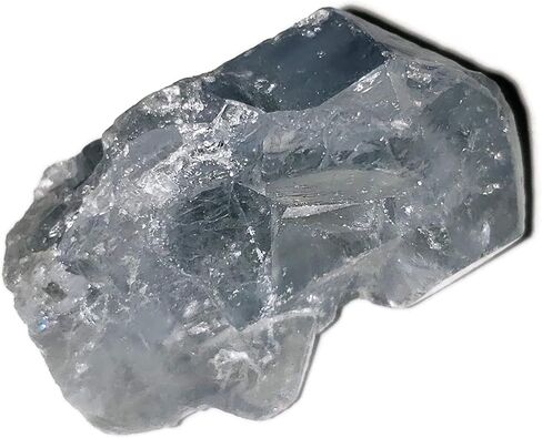 قطعة واحدة من حجر السيليستيل الخام متوسط خشن شبه أوجه وشبه شفاف من أحجار كريمة كريستال من مدغشقر لتغليف الأسلاك والتأمل واستخدامات الميتافيسيكية in Kuwait