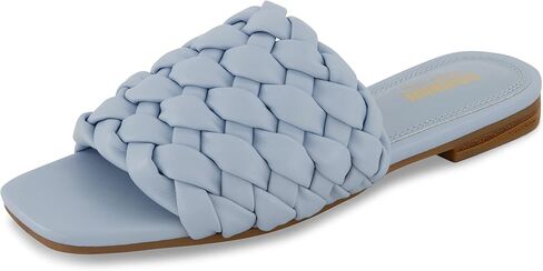 CUSHIONAIRE Women's Aramis woven slide sandal +Memory Foam, Wide Widths Available in Saudi Arabia
